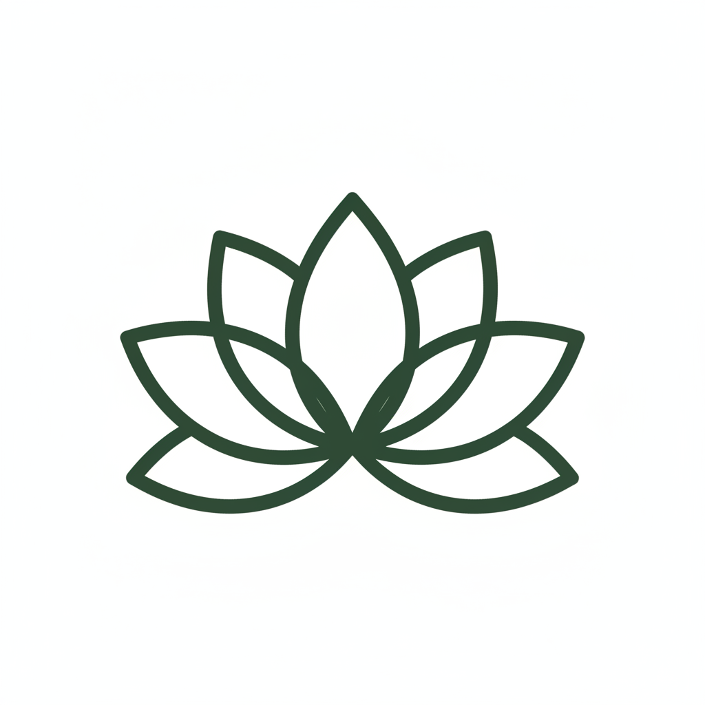 Dunkelgrüne Lotusblüte